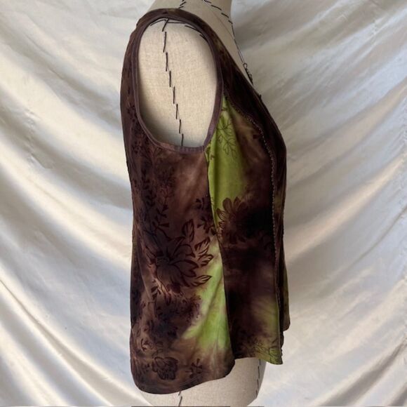 Sami Jo brown and green floral top - Picture 5 of 7